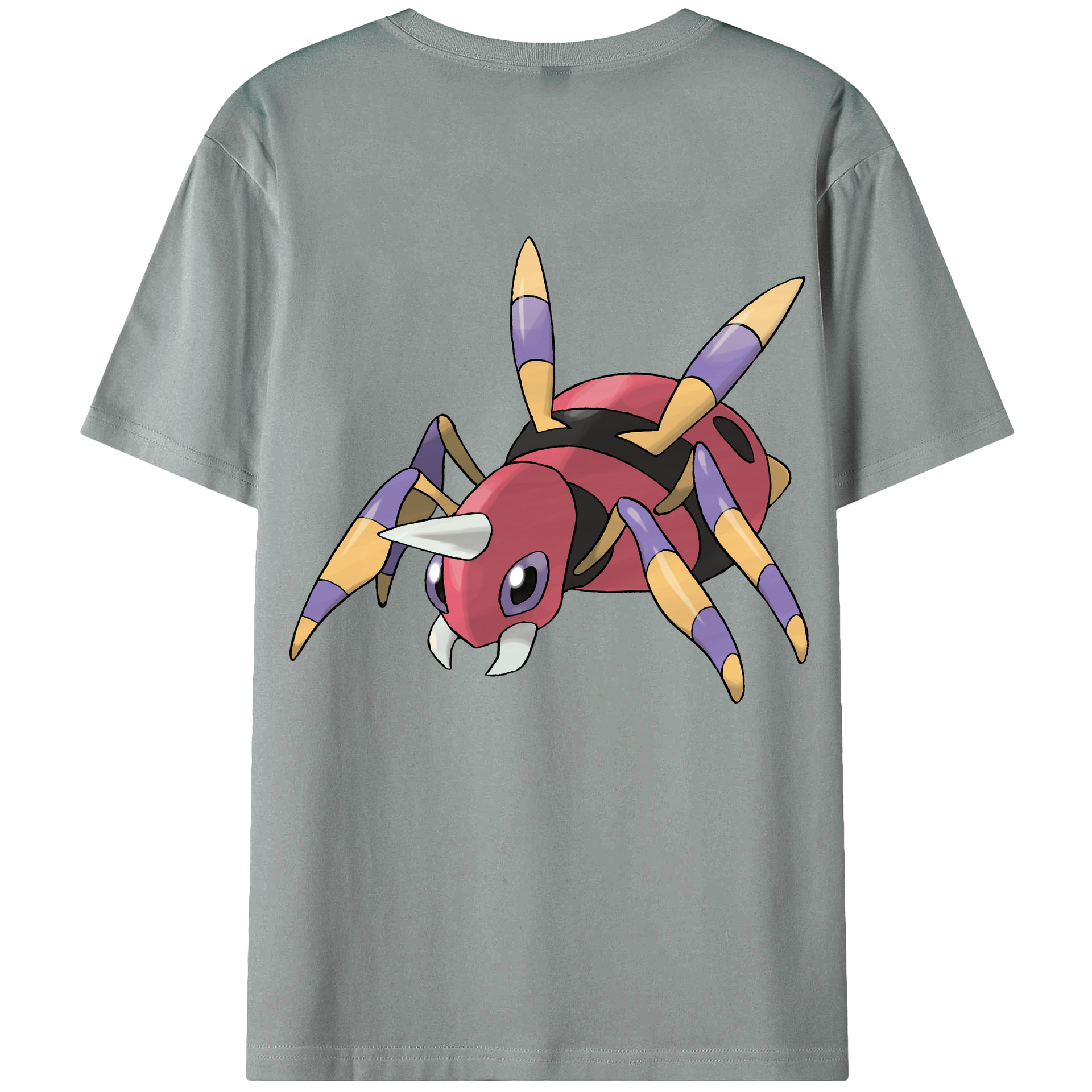 （画像用） ポケットモンスター Pokémon 綿100％ メンズ半袖Tシャツ（バックプリント） 通気性
